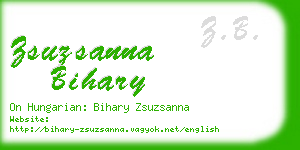 zsuzsanna bihary business card